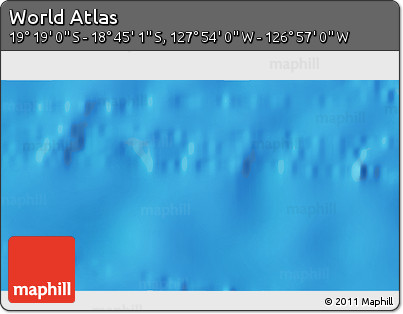 Physical 3D Map of the Area around 19° 2' 1" S, 127° 25' 30" W