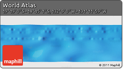 Physical Panoramic Map of the Area around 19° 2' 1" S, 131° 40' 30" W