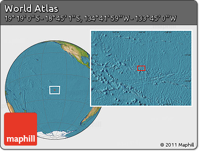 Satellite Location Map of the Area around 19° 2' 1" S, 134° 13' 29" W