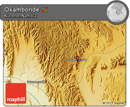 Physical 3D Map of Okambonde