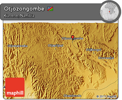 Physical 3D Map of Otjozongombe