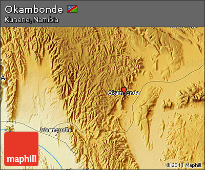 Physical 3D Map of Okambonde
