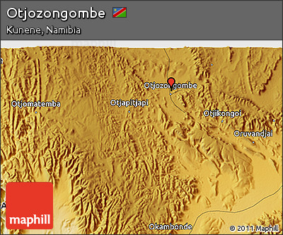 Physical 3D Map of Otjozongombe