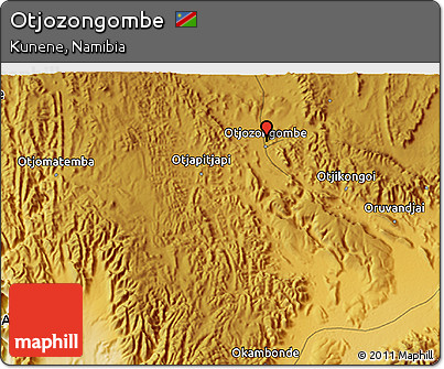Physical 3D Map of Otjozongombe