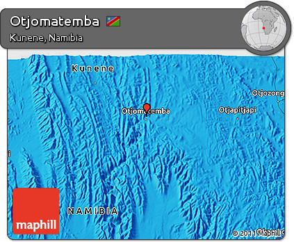 Political 3D Map of Otjomatemba
