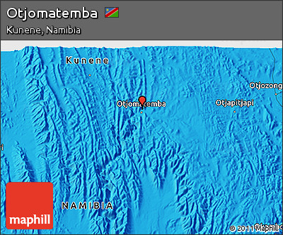 Political 3D Map of Otjomatemba