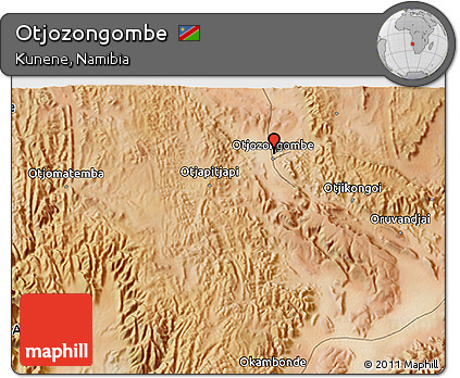 Satellite 3D Map of Otjozongombe