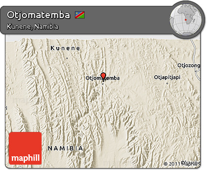 Shaded Relief 3D Map of Otjomatemba