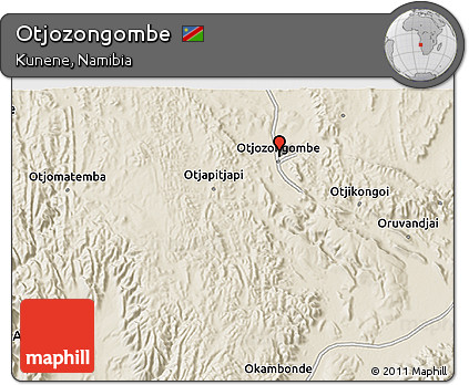 Shaded Relief 3D Map of Otjozongombe
