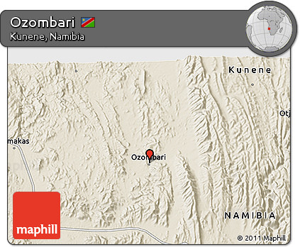 Shaded Relief 3D Map of Ozombari