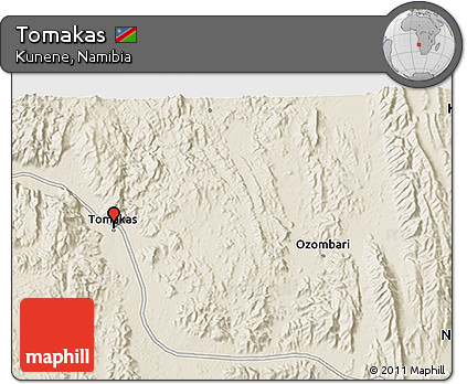 Shaded Relief 3D Map of Tomakas