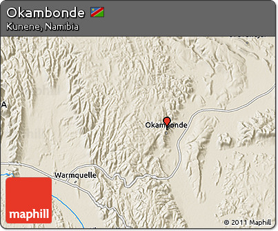 Shaded Relief 3D Map of Okambonde