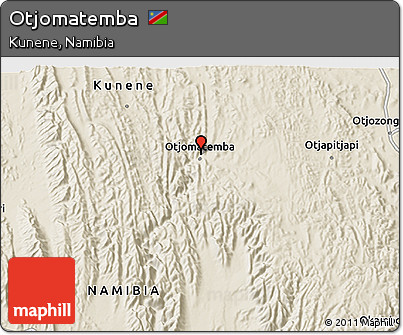 Shaded Relief 3D Map of Otjomatemba