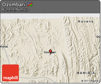 Shaded Relief 3D Map of Ozombari