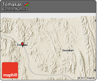 Shaded Relief 3D Map of Tomakas