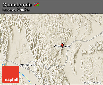 Shaded Relief 3D Map of Okambonde