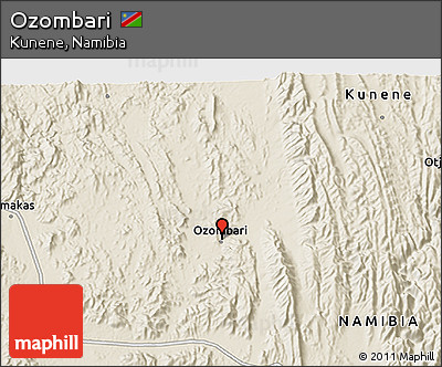 Shaded Relief 3D Map of Ozombari