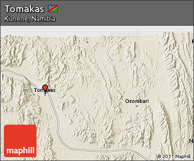 Shaded Relief 3D Map of Tomakas