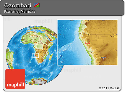 Physical Location Map of Ozombari