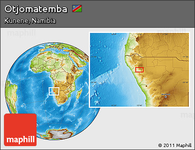Physical Location Map of Otjomatemba
