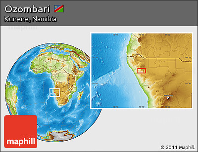 Physical Location Map of Ozombari