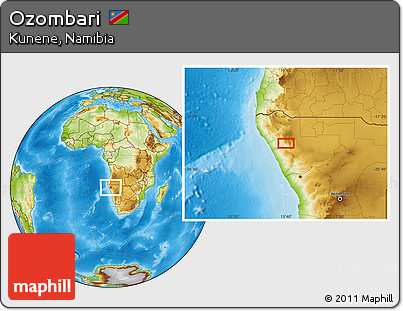 Physical Location Map of Ozombari
