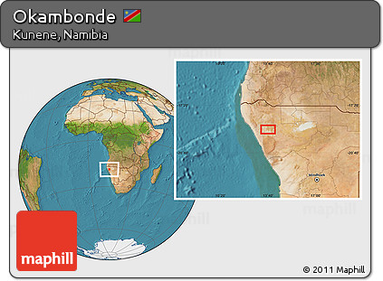 Satellite Location Map of Okambonde