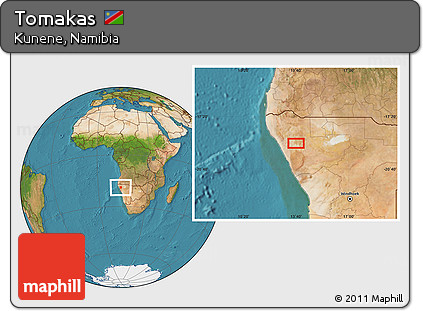 Satellite Location Map of Tomakas