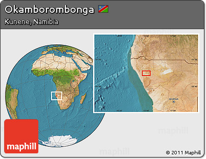 Satellite Location Map of Okamborombonga