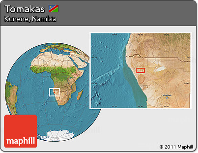 Satellite Location Map of Tomakas