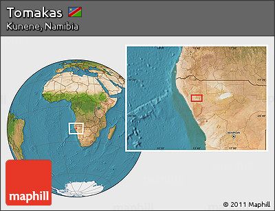 Satellite Location Map of Tomakas