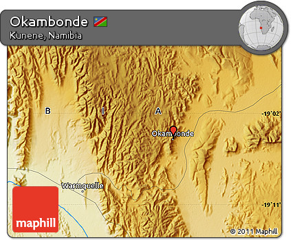 Physical Map of Okambonde