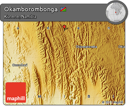 Physical Map of Okamborombonga