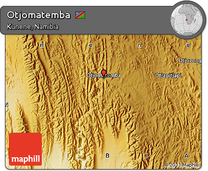 Physical Map of Otjomatemba