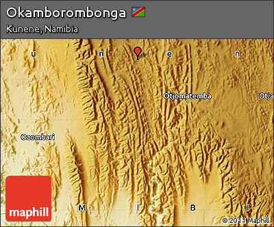 Physical Map of Okamborombonga