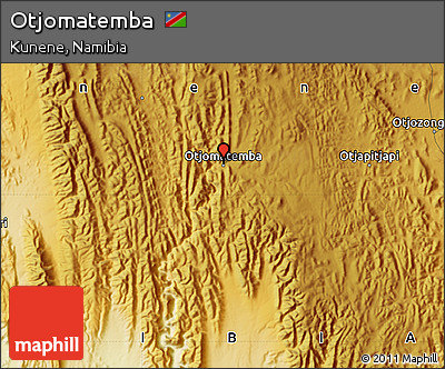 Physical Map of Otjomatemba