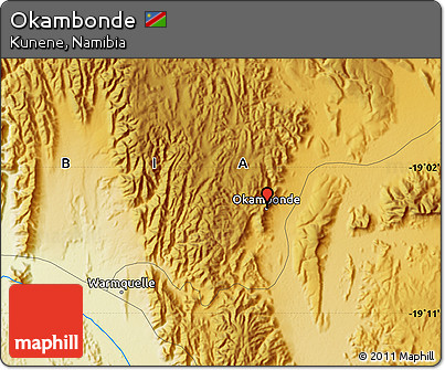 Physical Map of Okambonde