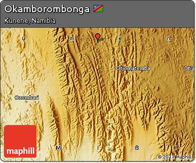 Physical Map of Okamborombonga