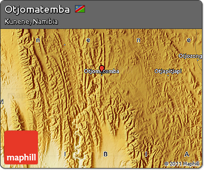 Physical Map of Otjomatemba