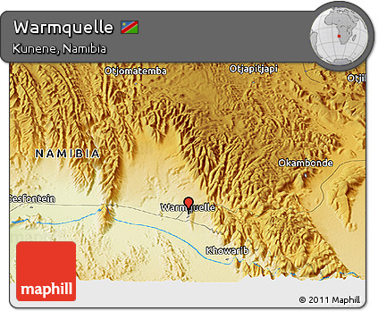 Physical Panoramic Map of Warmquelle