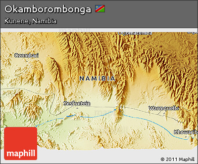 Physical Panoramic Map of Okamborombonga
