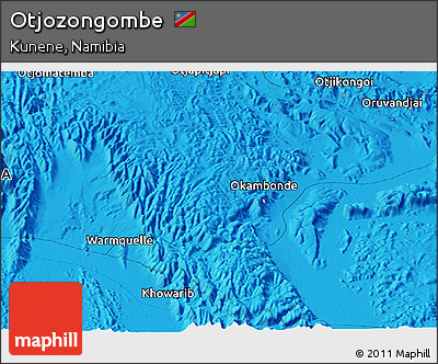 Political Panoramic Map of Otjozongombe