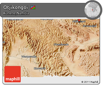 Satellite Panoramic Map of Otjikongoi