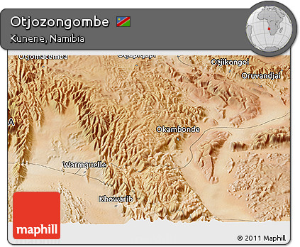 Satellite Panoramic Map of Otjozongombe