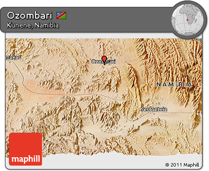 Satellite Panoramic Map of Ozombari