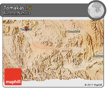 Satellite Panoramic Map of Tomakas