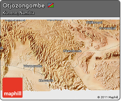 Satellite Panoramic Map of Otjozongombe