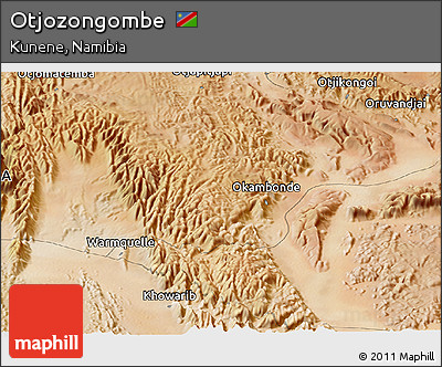 Satellite Panoramic Map of Otjozongombe