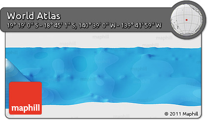 Political Panoramic Map of the Area around 19° 2' 1" S, 140° 10' 30" W