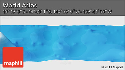 Political Panoramic Map of the Area around 19° 2' 1" S, 140° 10' 30" W